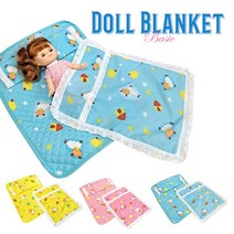 베이직 인형 이불 침구세트 (패드＆베개＋이불), 핑크