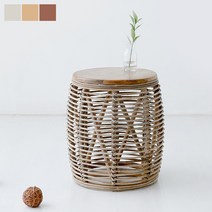 [마켓비] RUMTON 라탄스툴, 01.화이트워시