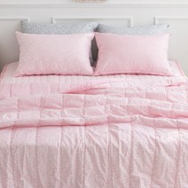 차렵이불 이부자리 세트 슈퍼싱글 플로핑크 봄 여름 간절기