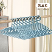 자동 미니 스텐 베란다 행주 대형 옷걸이 헴 미끄럼방지 건조비닐 아동옷 걸이 끈 건조 속옷 가정용 화이트, 40개, 03 크림블루