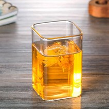 사각 투명 유리 쏘맥잔 아이스아메리카노 미니 소맥잔 소형 대형, 사각잔 230ml