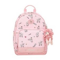 헤지스키즈 샬럿 프린트 책가방 HQS60UP73M + 키링