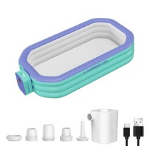 토리아토 에어풀장 수영장 이동식 간이수영장 베란다 마당 볼풀장 간편설치, 민트색상, 260CM(대)