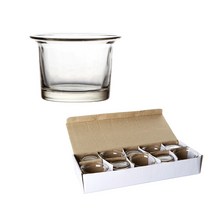 웨딩포 투명 유리 라운드컵 캔들홀더 10개 티라이트 보티브 캔들