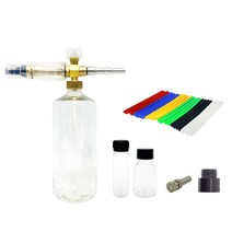 이드로베이스 투명 폼랜스 28파이 원액분사 풀세트, 투명 롱타입, 레드