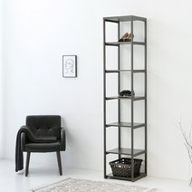 ESENI 철제 정리선반 좁은 7단 4002010, 블랙 5263.7726