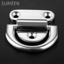 Sureeen 해양 보트 요트 스테인레스 스틸 접이식 패드 아이 데크 래싱 링 D-링 클리트 플레이트 하드웨어 액세서리