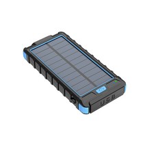 캠핑용 태양열 보조배터리 20000mAh 손전등 지남침 방수 충격방지 야외용, 블루