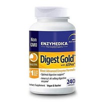 보스웰리아 엔보스웰리아 Enzymedica Digest Gold ATPro 효소 과 아밀라아제 프로테아제 리파아제 락타아제를 한 14가지 주요 240 캡슐FFP, 240 카운트(1팩), 표준 포장