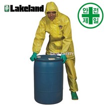 내화학복 Chem Max1 (옐로우-Type 3&4) 보호복 보호대 내화학복 내산복, 노랑색(1벌)