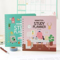 인디고 몬스터 스터디 플래너 (1년용), [F2 02-002436] 핑크