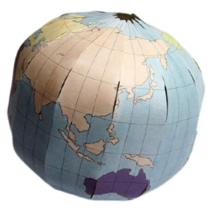 [생각날기] 지리체험물만들기 09 둥근 지구를 펼친 세계지도 지구본 만들기