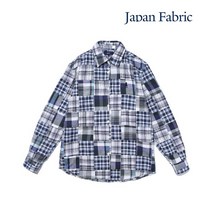 ALE [득템의 장] (JAPAN FABRIC) MADRAS PATCH REGULAR FIT WOMEN SHIRT BLUE