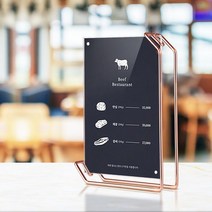 카페메뉴판 투명 디자인 식당 테이블 미용실 탁상액자 커피 클립보드 투명 제작 술집 만들기 링바인더, 본상품선택