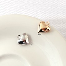 비즈아이 [7355-02]메탈팬던트(CCB하트) 12*13mm [1개], OR