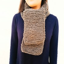 [대바늘 diy] 왕초보 목도리뜨기/ 뜨개질 입문 목도리 만들기 도안, 7부라운