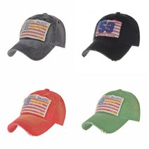 빈티지 스타일 워싱 코튼 여름 아메리칸 국기패치 볼캡 미국국기야구모자 빈티지볼캡모자 남자빅사이즈모자