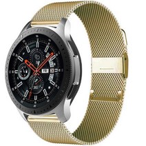 갤럭시 워치5 호환 스트랩 전기종 삼성 워치 5 3 용 마그네틱 루프 45/41mm/액티브 2 46mm/42mm 기어 S3 GT/2/2e 20mm 22mm 시계 밴드, 협력사, 골드, Galaxy Active2 40-44