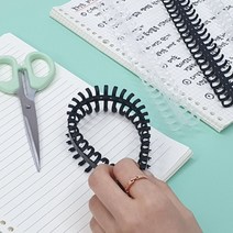 셀프제본 루즈링 클릭링 블랙 12mm 칼루즈링 24485EA