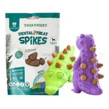 네추라 너리쉬 덴탈트릿 악어 티렉스 강아지 치석제거 장난감 노즈워크 리필가능, 티렉스+리필(닭고기맛)