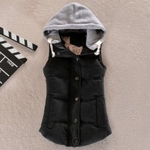오리털 패딩 조끼 가을 겨울 여성 화이트 코트