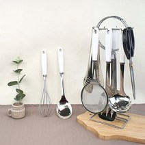국산 조리도구 9종 세트 화이트 국자 요리 키친툴, 단품