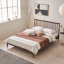동서가구 이즈 바네사 원목 침대 슈퍼싱글 퀸, 07_침대+본넬매트 Q IVN127, 월넛