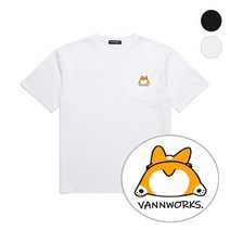 밴웍스 웰시코기 버트 오버핏 반팔 티셔츠 (VNDTS213) 2칼라