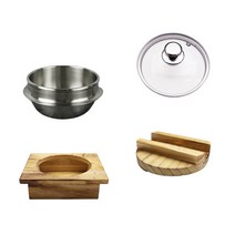 국산 통3중 스텐 뚝배기 인덕션 계란찜 전골 찌개 삼계탕 밥솥 솥밥 내열 냄비, 통3중 스텐 뚝배기-4호