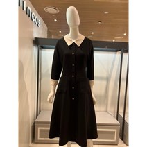 [코인코즈](DW1WO307)카라넥 슬림 라인 포켓 포인트 플레어 원피스