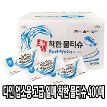 다인 고급형 착한물티슈 400매 일매 업소용 배달 포장 [7251-9](박스)다인_일매 고급형 착한물티슈