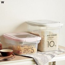 미래아울렛 밀폐 쌀통 10kg 튼튼한 용기 예쁜 파스텔톤 보관함 씨밀렉스, 아이보리