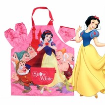 어린이 백설공주 앞치마세트유치원용품 아동용앞치마 앞치마세트 어린이집준비물 미술앞치마