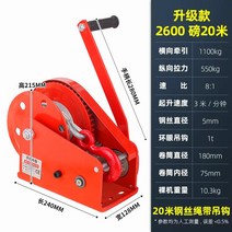 윈치 간이 휴대용 리프트 컨베이어 소형 호이스트, 업그레이드 2600파운드x20M