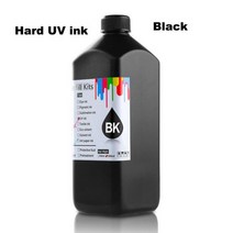 UV잉크 1000ML LED DX4 DX5 DX6 DX7 DX10 TX800 XP600 엡손 1390 L800 L1800 L805 R1800 R1900 UV 수정 프린터, 1PC Black-Hard