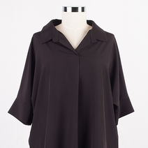 빅사이즈 카라 7부 블라우스 블랙 베이지 루즈핏 데일리 출근룩 88 99사이즈 쇼핑몰 오피스룩 가을 코디 뚱뚱한사람옷 30대 여성 빅싸이즈 쇼핑몰 미시 키큰녀 큰옷전문