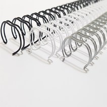 3:1와이어제본링 34홀 14.3mm 100개, 와이어링 14.3mm 은색