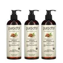 Pura Dor 스위트 아몬드 오일 캐리어오일 473ml x3병