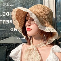 고퀄리티 다름 펀칭레이스 여인의 향기 비치 모자 보넷, 핑크
