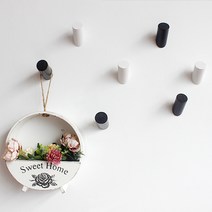 나무후크 후크고리 벽후크 벽고리, 1개, 나무후크 블랙 소