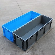 대형 플라스틱 물류박스 공장 마트 시장 이사 택배 상자 창고 운반 화물, (블루 800x600x340mm), 30개