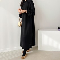 걸스데일리 도톰한 롱 원피스