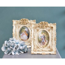 쉐비블랑체 프렌치 앤틱 프레임 탁상 액자 쉐비 결혼 액자