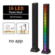 라이트 바 무선 LED바 16/32 LED RGB 사운드 제어 야간 조명 스트립 라이트 USB 앱 바 룸 TV 게임 장식 크, 01 A