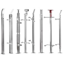 계단 베란다 강화 유리 난간 테라스 연결 고정 스텐, 850 하이 플랫 튜브 둥근 머리 유리 기둥