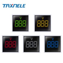 AC 60-500V 0-100A LED 디지털 전압계 전류계 헤르츠 HZ 신호등 220V 볼트 앰프 테스터 검출기 60-V, 02 Square voltmeter_03 Green