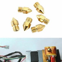 용접 부품 CO2 토치 재료 0.1-1.0mm 3D 프린터 황동 노즐 Mk8 압출기 프린트 헤드 레터링 인쇄 액세서리, 06 0.6mm