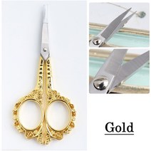 리아네일-골드 럭셔리 정밀 가위 네일도구 실크 스티커 폼지 재단용, 골드 정밀 가위