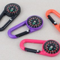 등산용 나침반 휴대용나침반 카라비너, 1개