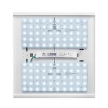 LED모듈 삼성정품 국산기판 리폼 거실 방등 주방 간편자석설치 6500k, 12_사각방등 50W(400x175mm)